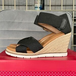 KELLY & KATIE Espadrille Wedges, sz 6.5